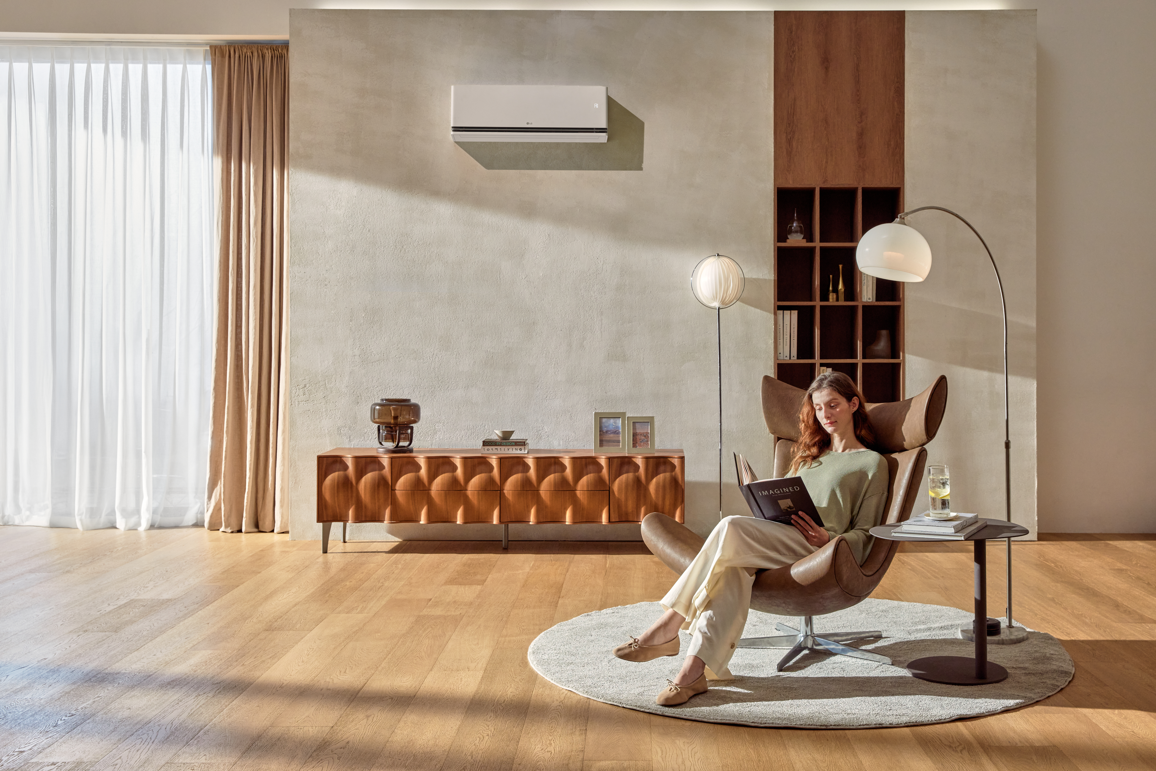 Residential Air Conditioner S3nm091l1ca 2025 White Jpg Lifestyle A14 Without Wind (1)