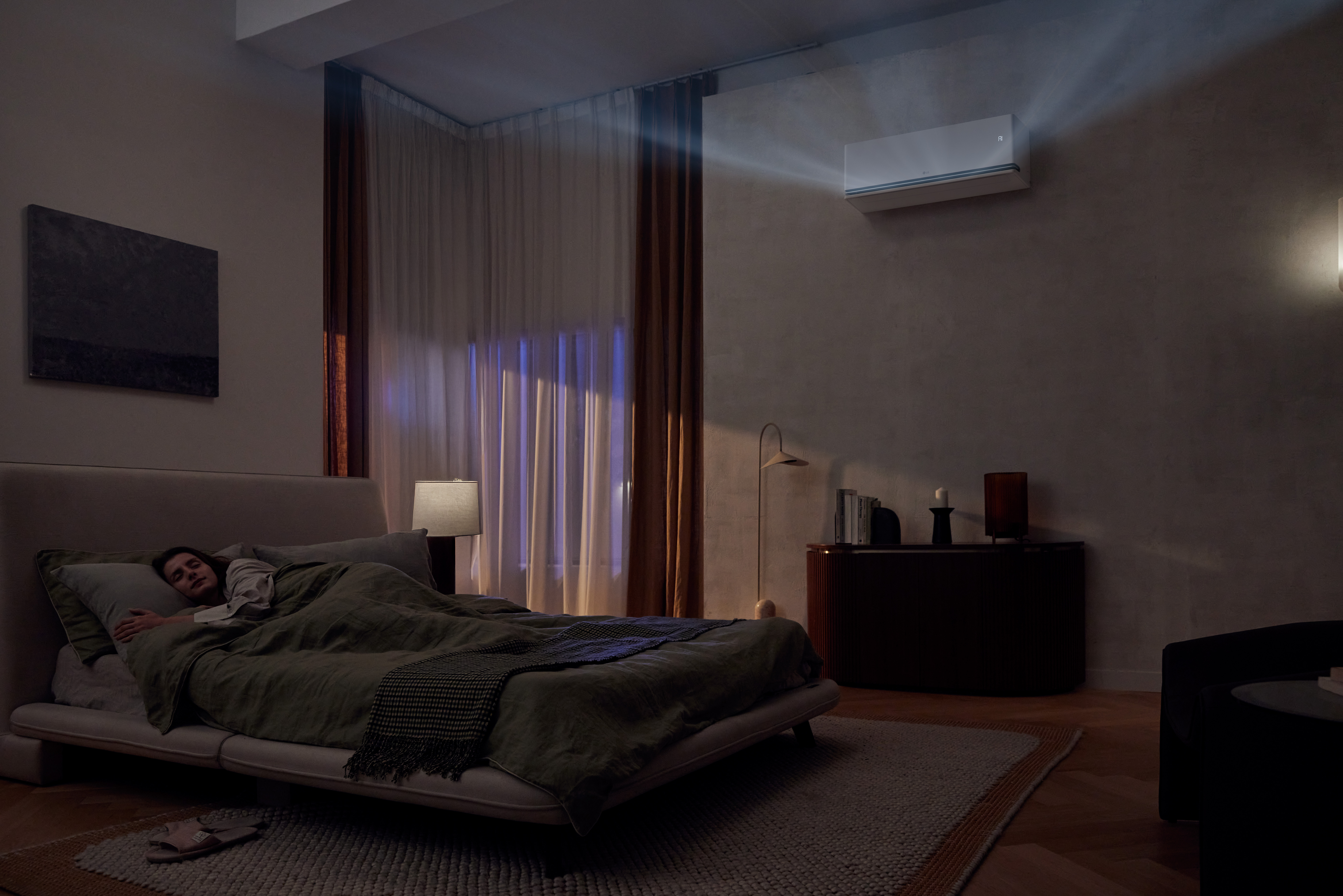 Residential Air Conditioner S3nm091l1ca 2025 White Jpg Lifestyle A15 With Wind